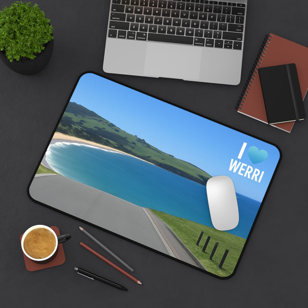 I  Werri Desk Mat, Coastal Themed Desk Pad, Home Office Decor, Gift for Beach Lovers, Functional Mouse Pad