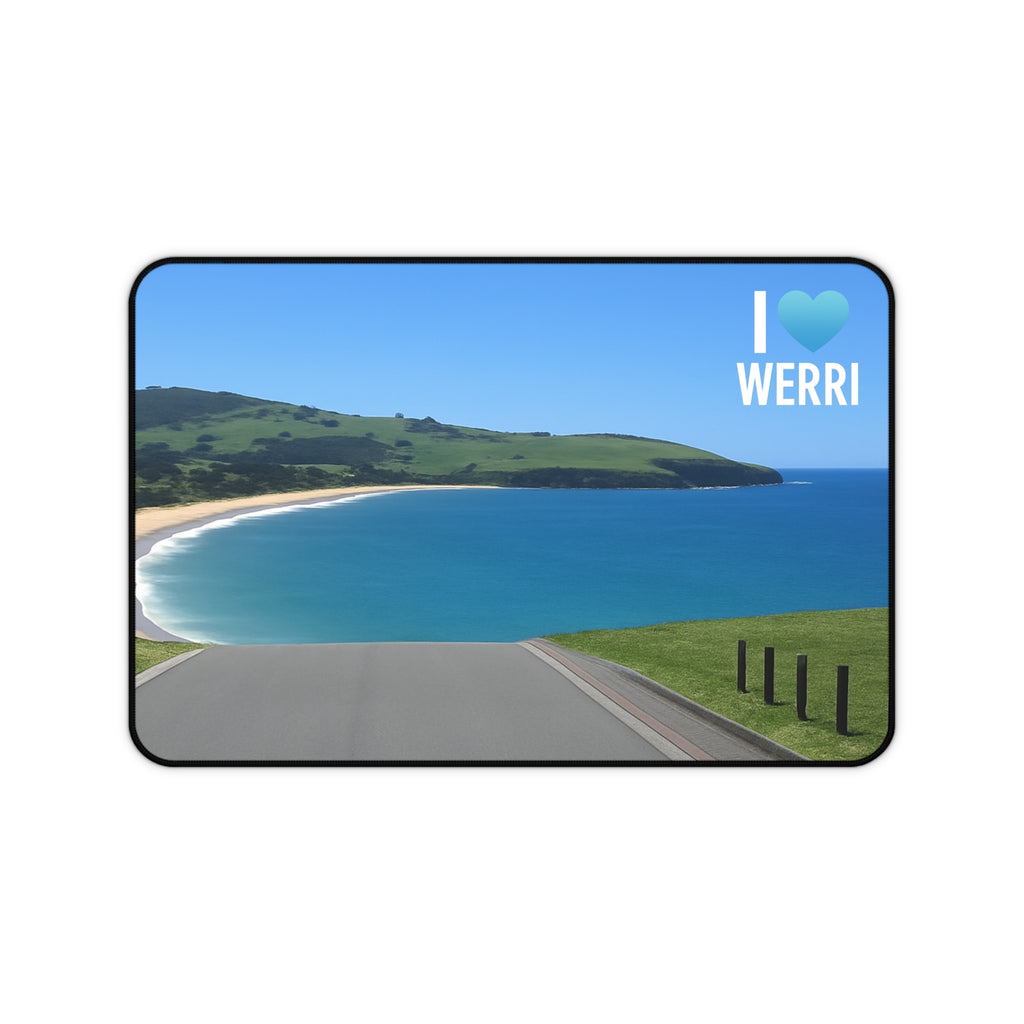 I  Werri Desk Mat, Coastal Themed Desk Pad, Home Office Decor, Gift for Beach Lovers, Functional Mouse Pad